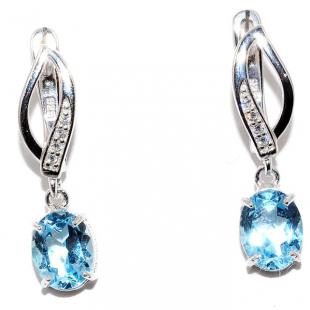 Серьги<br> 22VSDFA00368-19, топаз, куб.цирконий