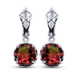 Серьги<br> 22VSEFA01356-19, кварц мистик "радужный" Серьги<br> 22VSEFA01356-19, кварц мистик "радужный"