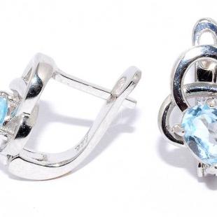 Серьги<br> 22VSFFA00329-19, топаз