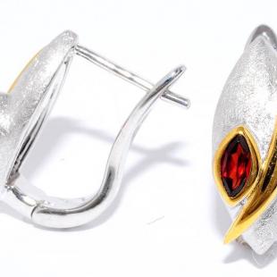 Серьги<br> 3255ER-0395-131, гранат, NEW Космос Серьги<br> 3255ER-0395-131, гранат, NEW Космос