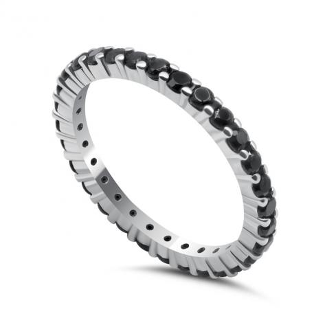 Серебряное кольцо, вставка: куб.цирконий, арт.:0111327624b, SilverWings, рис. 1