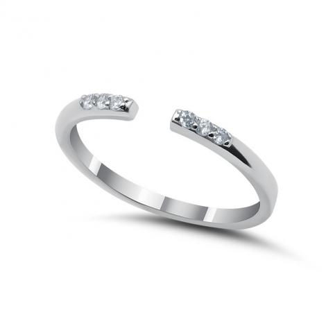 Серебряное кольцо, вставка: куб.цирконий, арт.:012022029a, SilverWings, рис. 1