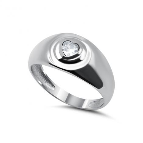 Серебряное кольцо, вставка: куб.цирконий, арт.:012022073a, SilverWings, рис. 1