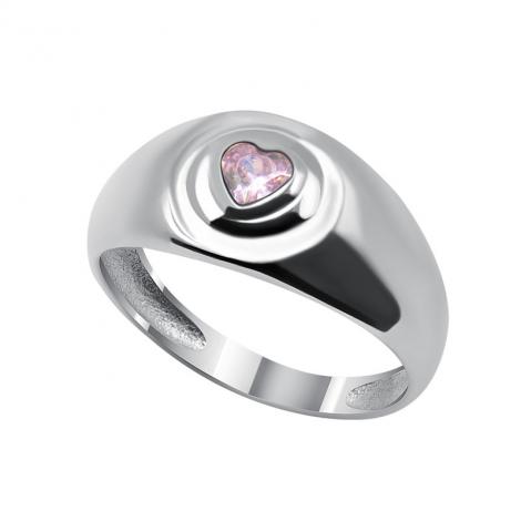 Серебряное кольцо, вставка: куб.цирконий, арт.:012022073o, SilverWings, рис. 1