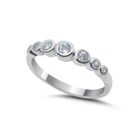 Серебряное кольцо, вставка: куб.цирконий, арт.:012022095a, SilverWings, рис. 1