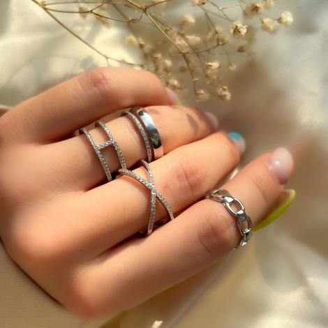 Серебряное кольцо, вставка: куб.цирконий, арт.:01202350a, SilverWings, рис. 3