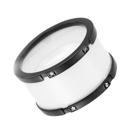 Кольцо, вставка: керамика, куб.цирконий, арт.:0120911053a-b, SilverWings, рис. 1