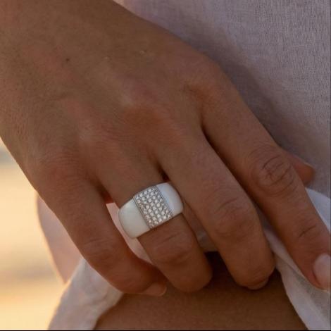 Кольцо, вставка: керамика, куб.цирконий, арт.:0120911363a, SilverWings, рис. 2