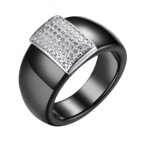 Кольцо, вставка: керамика, куб.цирконий, арт.:0120911363ab, SilverWings, рис. 1