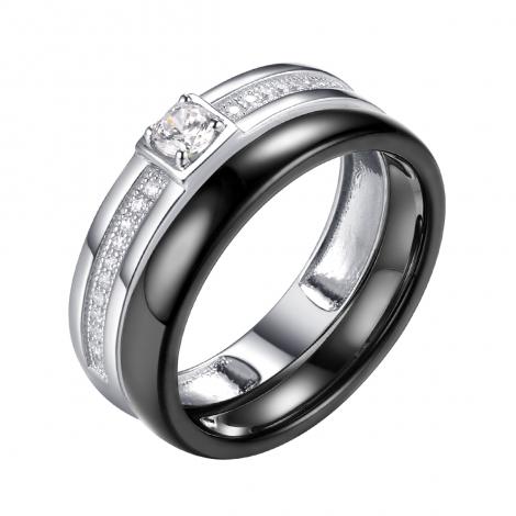 Кольцо, вставка: керамика, куб.цирконий, арт.:0120911702ab, SilverWings, рис. 1