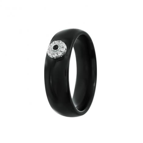 Кольцо, вставка: керамика, куб.цирконий, нанокристалл, арт.:0120911703a, SilverWings, рис. 1