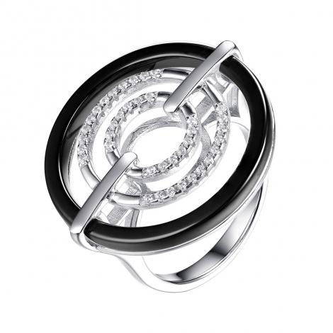 Кольцо, вставка: керамика, куб.цирконий, арт.:0120911725ab, SilverWings, рис. 1