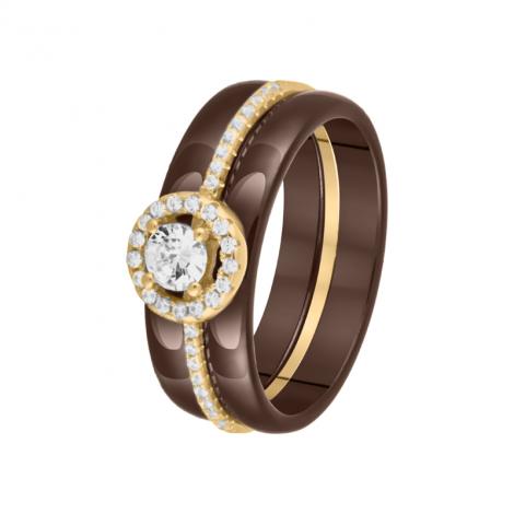 Кольцо, вставка: керамика, куб.цирконий, арт.:0120911728pgp-p, SilverWings, рис. 1