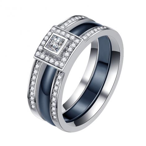 Кольцо, вставка: керамика, куб.цирконий, арт.:0120911770c, SilverWings, рис. 1
