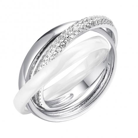 Кольцо, вставка: куб.цирконий, керамика, арт.:0120911774a, SilverWings, рис. 1