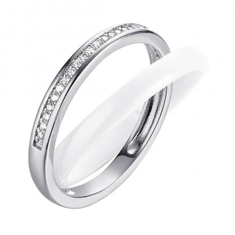 Кольцо, вставка: керамика, куб.цирконий, арт.:0120911779a, SilverWings, рис. 1