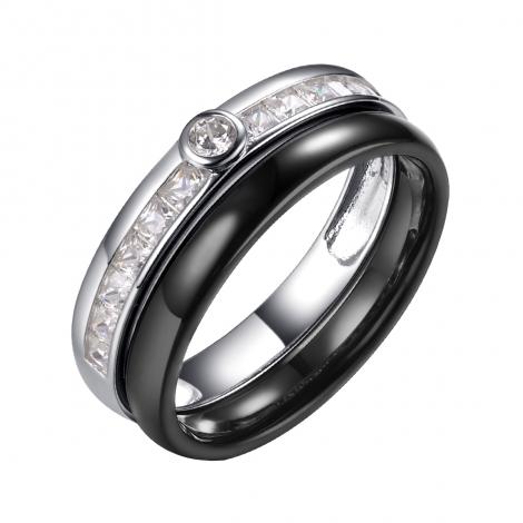 Кольцо, вставка: керамика, куб.цирконий, арт.:0120911781ab, SilverWings, рис. 1