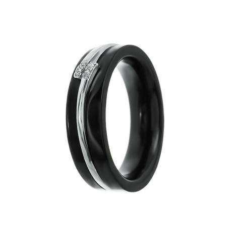 Кольцо, вставка: керамика, куб.цирконий, арт.:0120911785ab, SilverWings, рис. 1