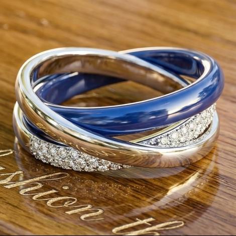 Кольцо, вставка: керамика, куб.цирконий, эмаль, арт.:0120911792ccf, SilverWings, рис. 3