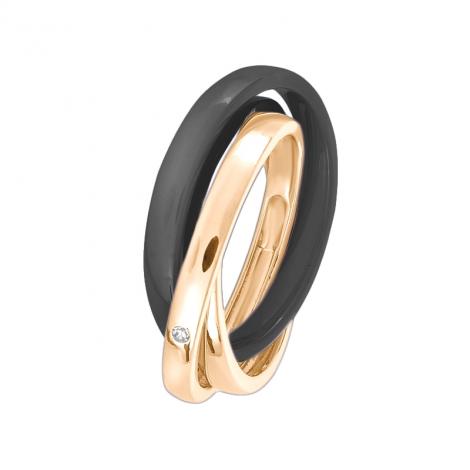 Кольцо, вставка: керамика, куб.цирконий, арт.:0120911794pgp-b, SilverWings, рис. 1