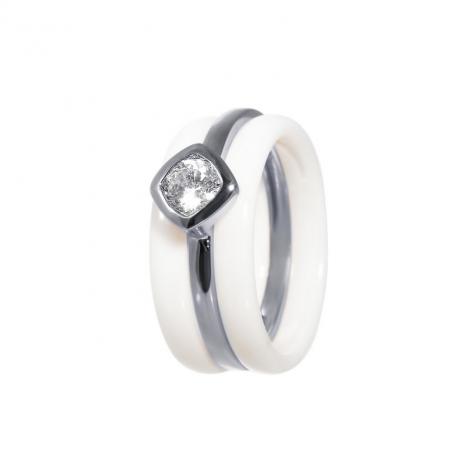 Кольцо, вставка: керамика, куб.цирконий, арт.:0120911797a, SilverWings, рис. 1