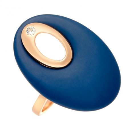 Кольцо, вставка: керамика матовая, куб.цирконий, арт.:0120912142pgp-c-m, SilverWings, рис. 1