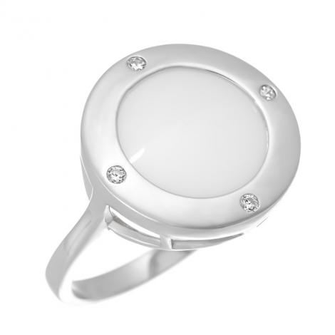 Кольцо, вставка: керамика, куб.цирконий, арт.:0120912177a, SilverWings, рис. 1