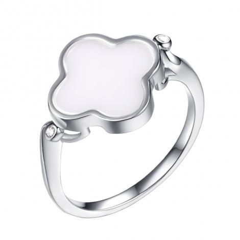 Кольцо, вставка: керамика, куб.цирконий, арт.:0120912186a, SilverWings, рис. 1