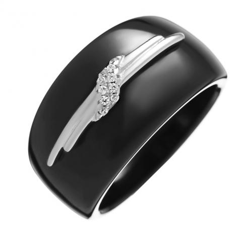 Кольцо, вставка: керамика, куб.цирконий, арт.:0120912229ab, SilverWings, рис. 1