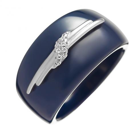 Кольцо, вставка: керамика, куб.цирконий, арт.:0120912229c, SilverWings, рис. 1