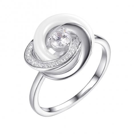 Кольцо, вставка: керамика, куб.цирконий, арт.:0120912270a, SilverWings, рис. 1