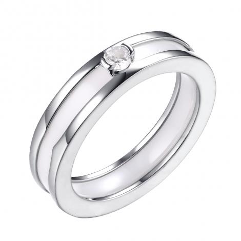 Кольцо, вставка: керамика, куб.цирконий, арт.:0120912327a, SilverWings, рис. 1