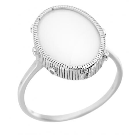 Кольцо, вставка: керамика, куб.цирконий, арт.:0120912377a, SilverWings, рис. 1