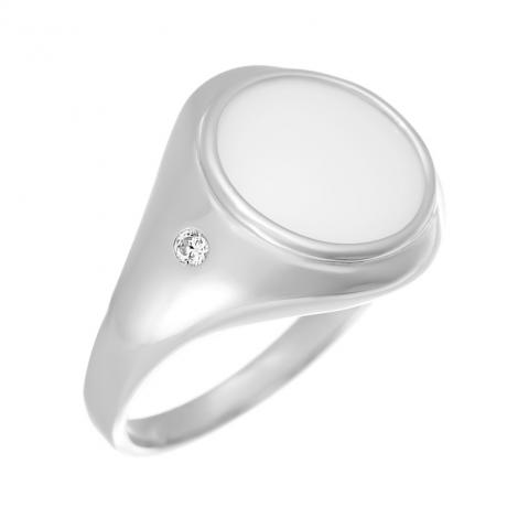 Кольцо, вставка: керамика, куб.цирконий, арт.:0120912494a, SilverWings, рис. 1