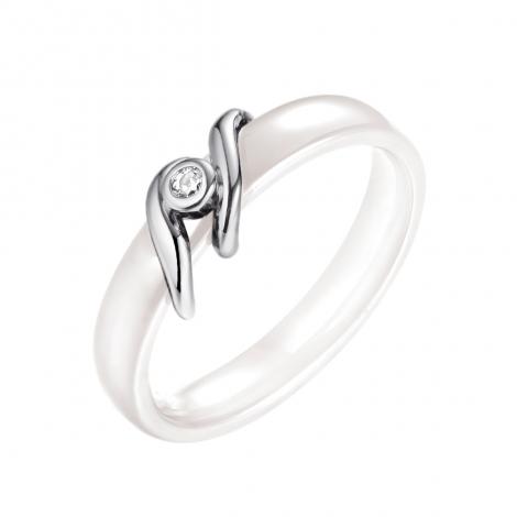 Кольцо, вставка: керамика, куб.цирконий, арт.:0120912743a, SilverWings, рис. 1