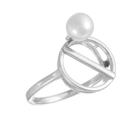 Кольцо, вставка: жемчуг (культ.), арт.:0120912793a, SilverWings, рис. 1