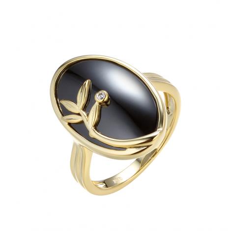 Кольцо, вставка: керамика, куб.цирконий, арт.:0120912794gp-b, SilverWings, рис. 1