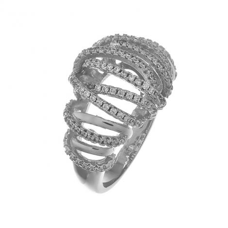 Кольцо, вставка: куб.цирконий, арт.:0120913787a, SilverWings, рис. 1