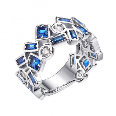 Кольцо, вставка: куб.цирконий, шпинель синт., арт.:01209142442c, SilverWings, рис. 1