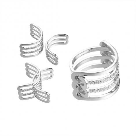 Кольцо, вставка: куб.цирконий, арт.:0120916394a, SilverWings, рис. 1