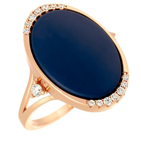 Кольцо, вставка: керамика матовая, куб.цирконий, арт.:012094862pgp-c-m, SilverWings, рис. 1