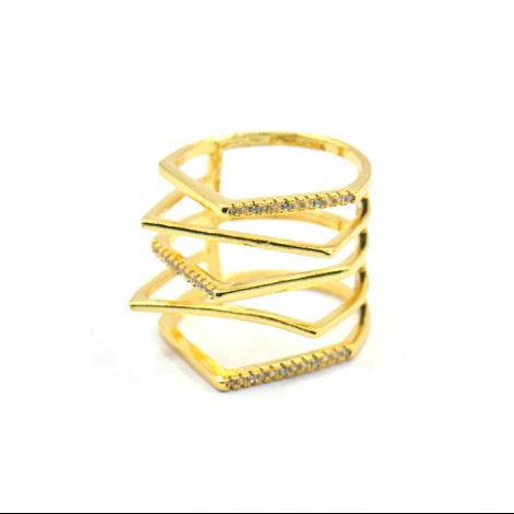 Кольцо, вставка: куб.цирконий, арт.:012211355gp-a, SilverWings, рис. 1