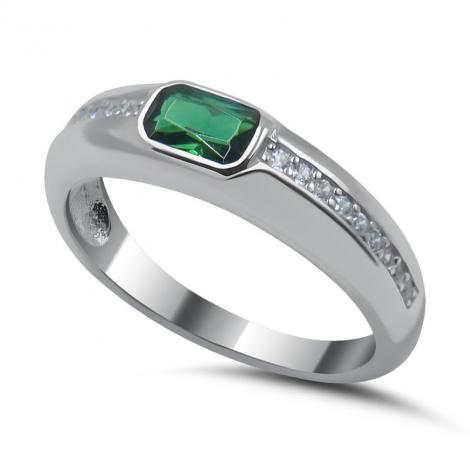 Серебряное кольцо, вставка: куб.цирконий, арт.:012231360e, SilverWings, рис. 1