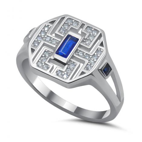 Серебряное кольцо, вставка: куб.цирконий, арт.:012231369c, SilverWings, рис. 1