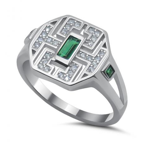 Серебряное кольцо, вставка: куб.цирконий, арт.:012231369e, SilverWings, рис. 1