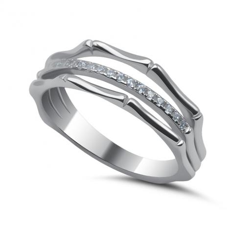 Серебряное кольцо, вставка: куб.цирконий, арт.:012231412a, SilverWings, рис. 1