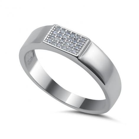 Серебряное кольцо, вставка: куб.цирконий, арт.:012231453a, SilverWings, рис. 1