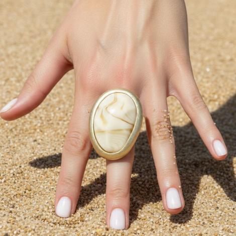 Кольцо, вставка: оникс мраморный, арт.:012351135gp, SilverWings, рис. 2