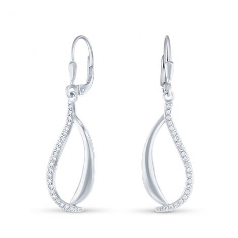 Серьги, вставка: куб.цирконий, арт.:020039-308-202, SilverWings, рис. 1