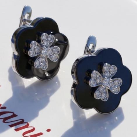 Серьги, вставка: керамика, куб.цирконий, арт.:0220911297ab, SilverWings, рис. 3